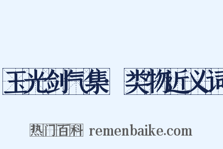 玉光剑气集·类物近义词是什么意思的图片
